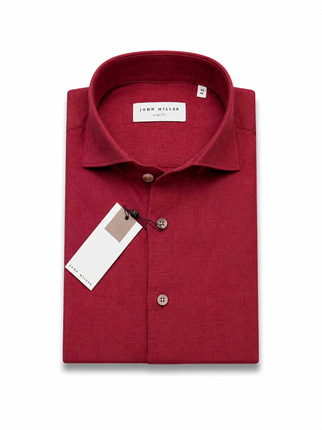 John Miller Shirt Linnen - Rood
