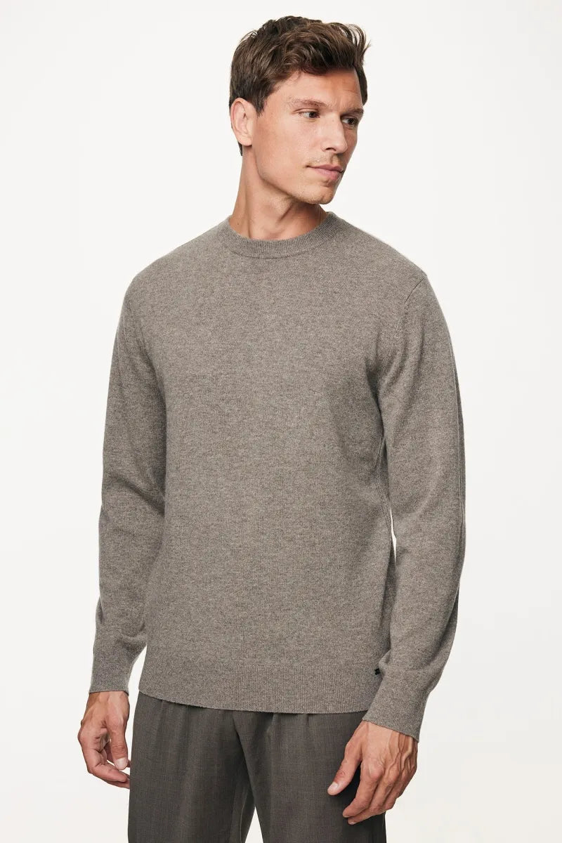 Gentiluomo Trui Ronde Hals - Taupe
