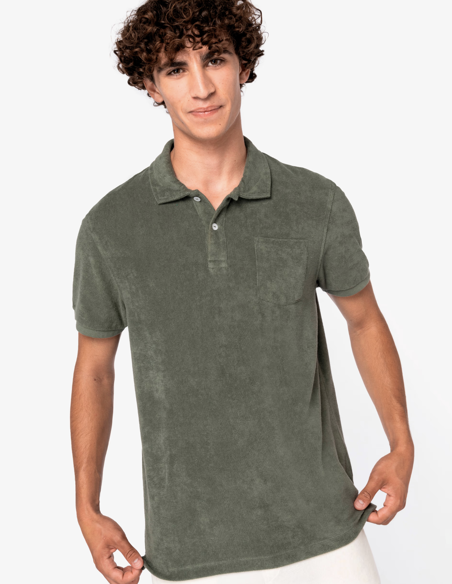 Wy badstof Polo Shirt - Lichtgroen