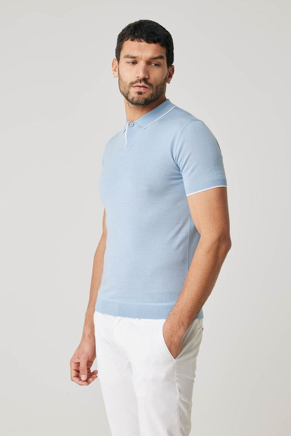 Gentiluomo Gentiluomo Polo Shirt - Lichtblauw
