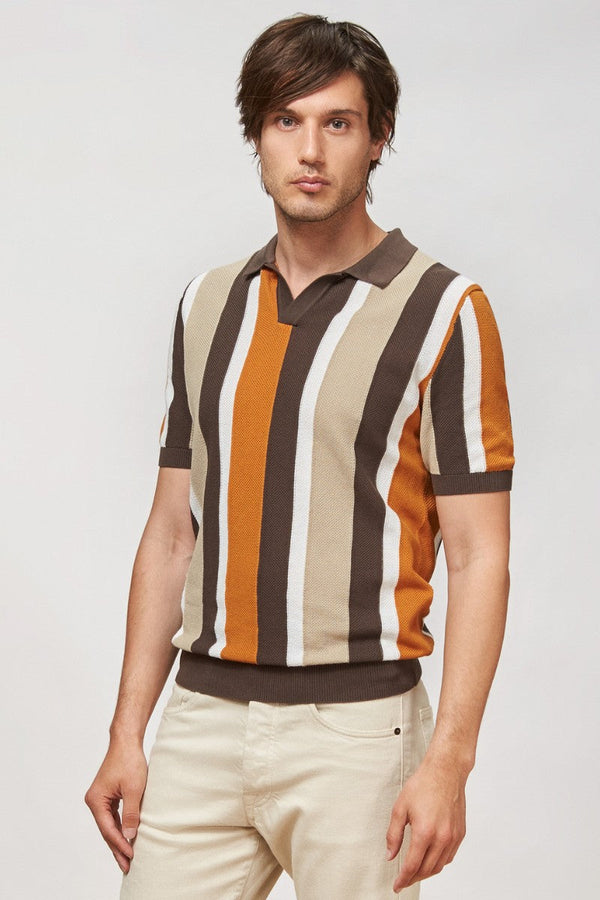 Gran Sasso Gran Sasso Polo Shirt - Geel of oranje dessi