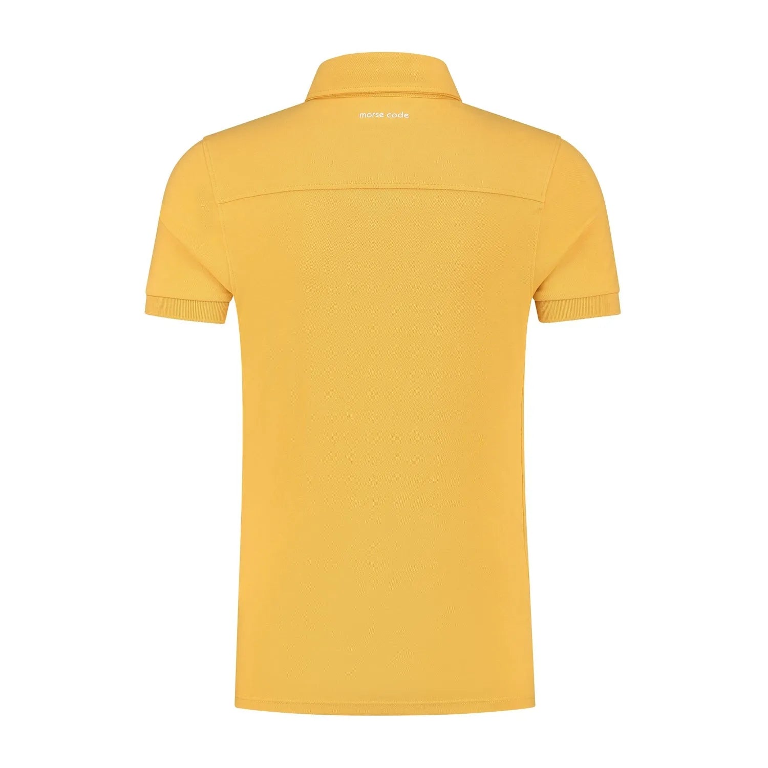 Morsecode Polo Shirt Pique Geel